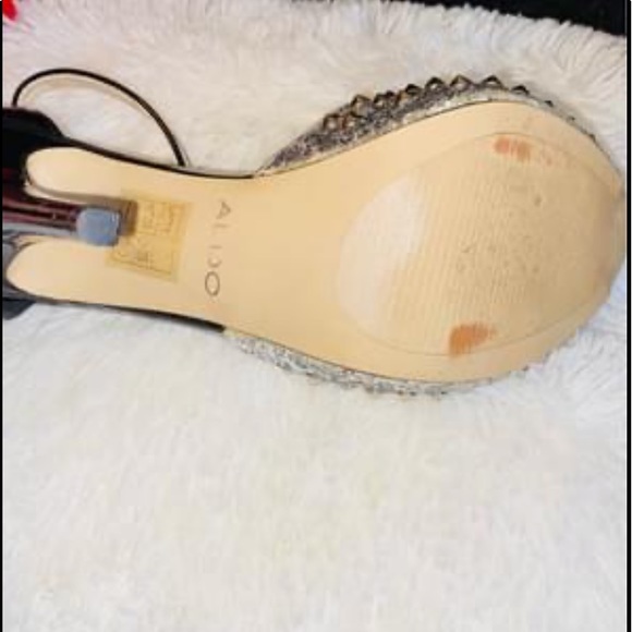 ❌ALDO Black & Silver spike strap heels SZ 8 1/2❌ - Picture 10 of 10